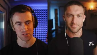 Two podcast legends recording a podcast remotely