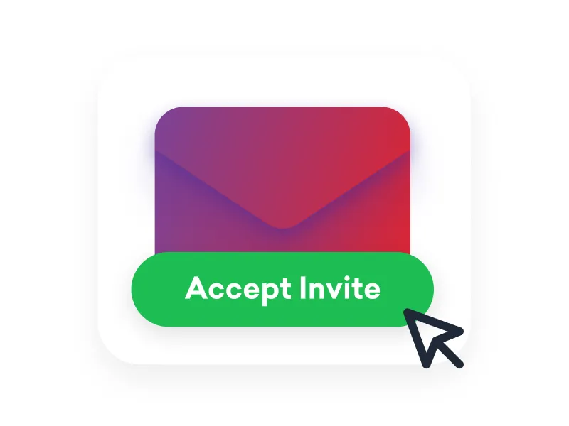 Subscribers are sent an email invite to access your private show