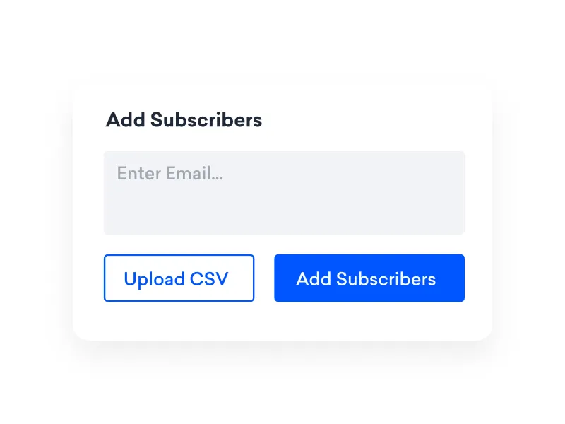 Adding subscribers is easy
